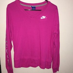 Long sleeve v-neck nike shirt